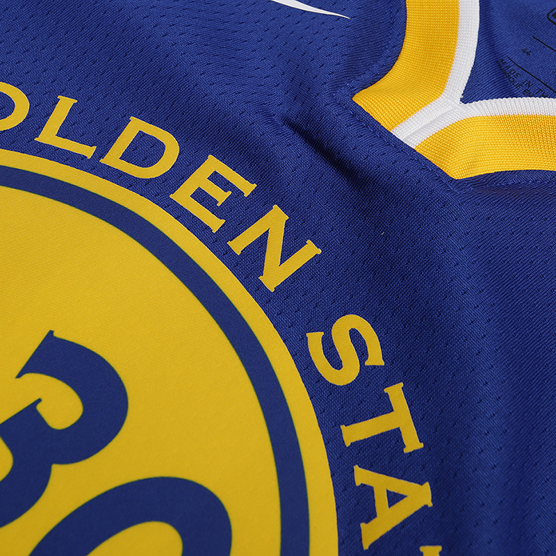мужская синяя майка Nike Icon Swingman NBA Stephen Curry Golden State Warriors 864475-495 - цена, описание, фото 3